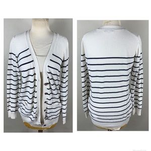 3/$15 Madewell striped boyfriend cardigan buttonup